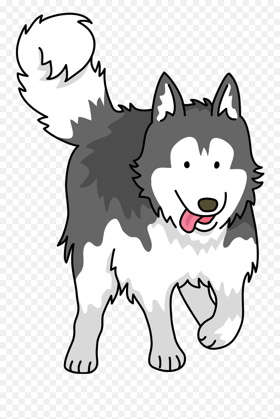 Siberian Husky Dog Clipart Free Download Transparent Png Emoji,Dogs Clipart Black And White