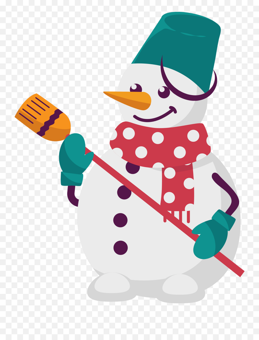 Snowman With A Broom Clipart Free Download Transparent Png Emoji,Snowman Faces Clipart