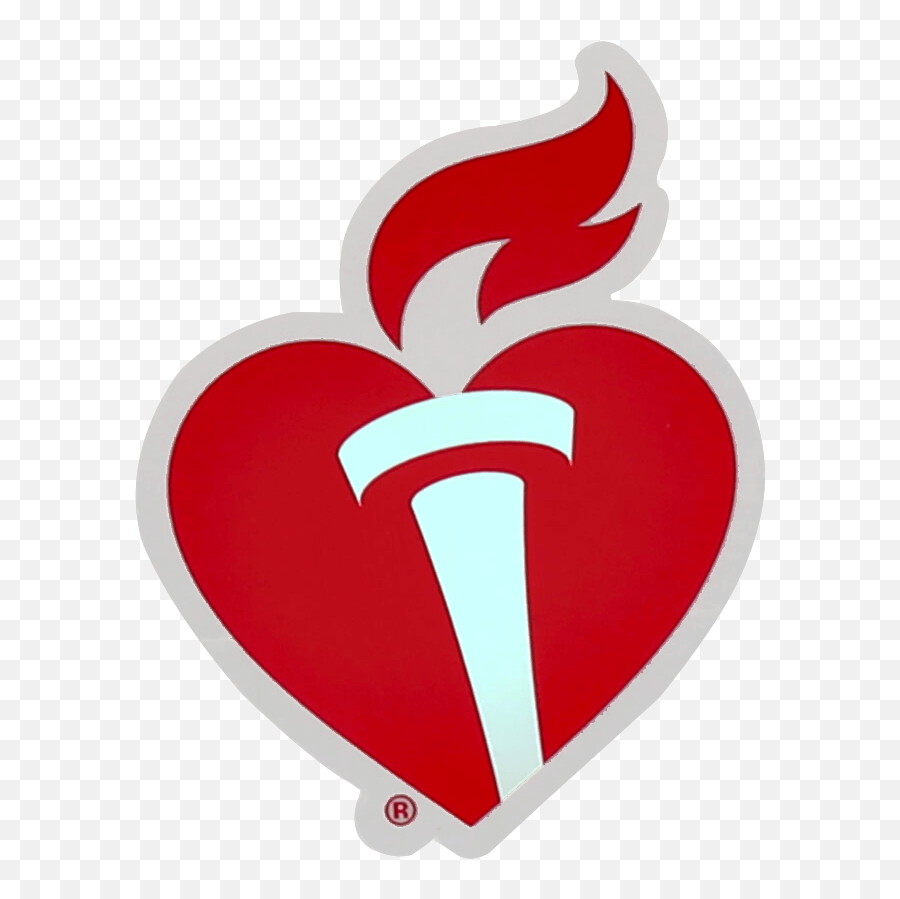 Heart Torch Decal - Language Emoji,American Heart Association Logo
