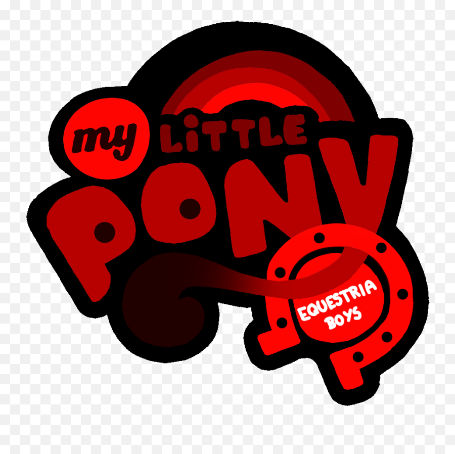 Red Text My Little Pony Drawing Free Image - Equestria Girls Emoji,My Little Pony Logo