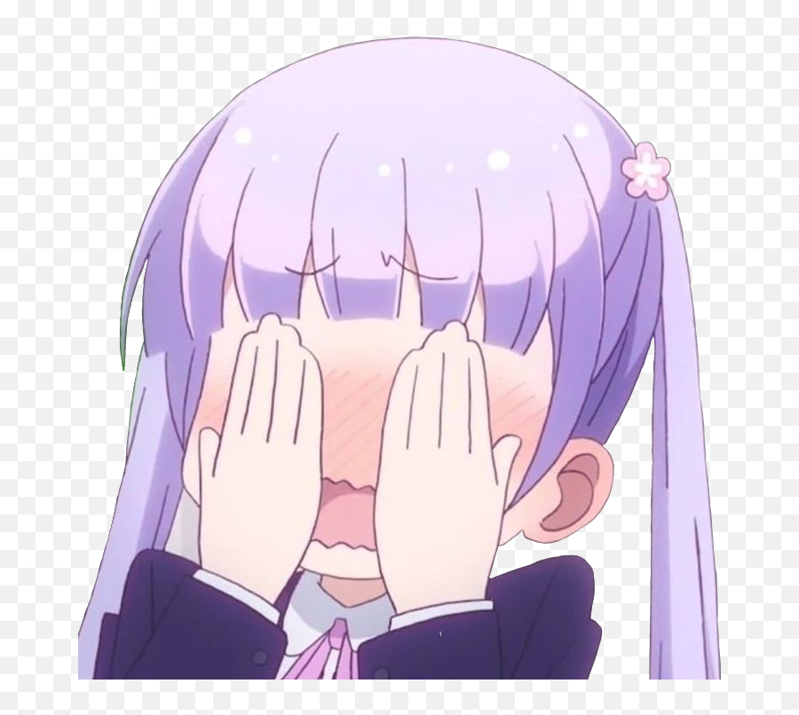 Anime Expressions Blushing Anime - Embarrassed Anime Meme Emoji,Anime Blush Png