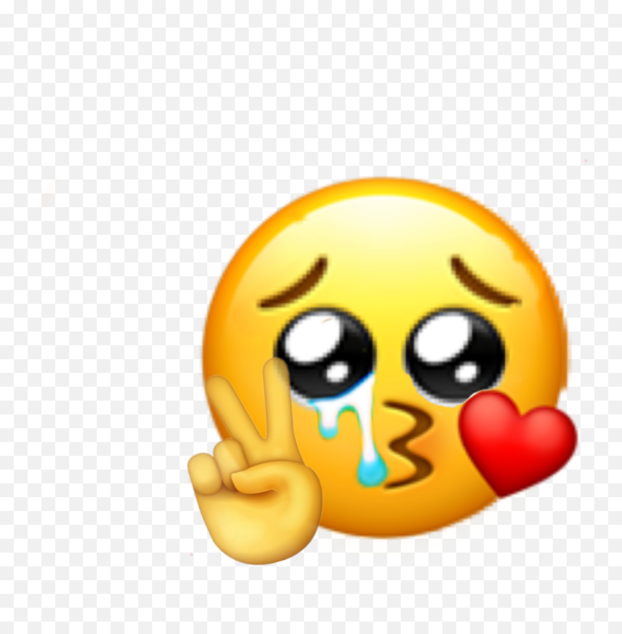 Cry Emojimix Emoji Sticker By Just Some Edits U200d - Sad Peace Sign Emoji Meme,Crying Emoji Png