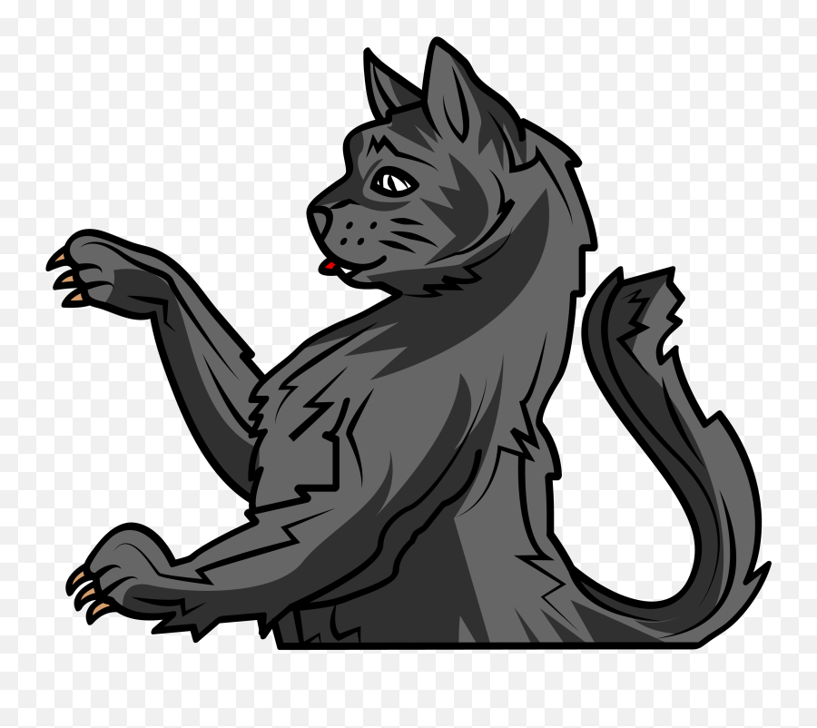 Wildcat Clipart Bobcat - Coat Of Arms Cat Transparent Heraldry Cat Emoji,Bobcat Clipart