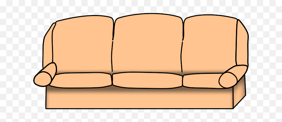 Sofa Couch Clipart Black And White Free - Furniture Style Emoji,Sofa Clipart
