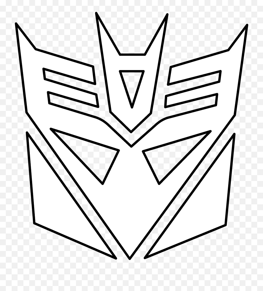 Transformers Decepticon Logo Black And - Decepticons Logo Vector Emoji,Transformers Logo
