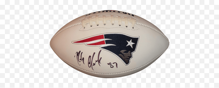 Rob Gronkowski Autographed New England Patriots Logo Football - Gronk Holo New England Patriots Emoji,Patriots Logo