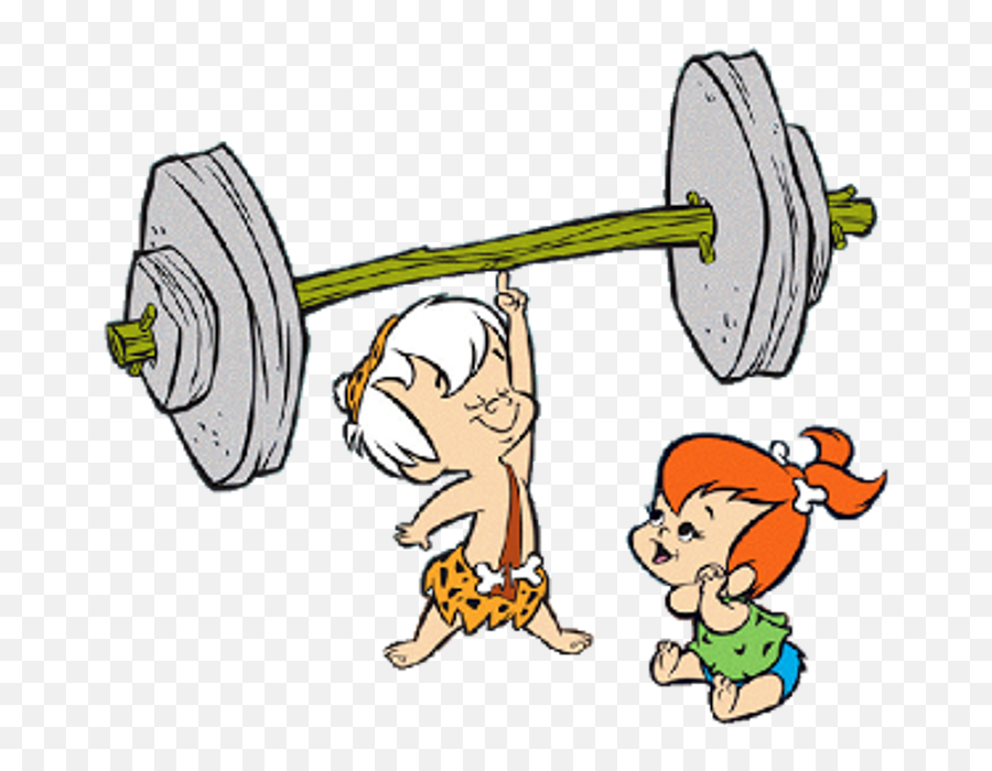 Girl Clipart Weightlifting Picture 1212385 Girl Clipart - Flintstones Bam Bam Emoji,Weight Lifting Clipart