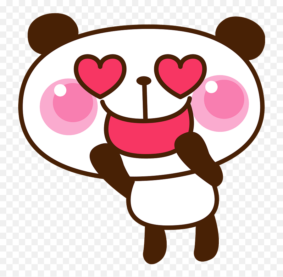 Giant Panda Is Falling In Love Clipart Free Download Emoji,Falling Clipart