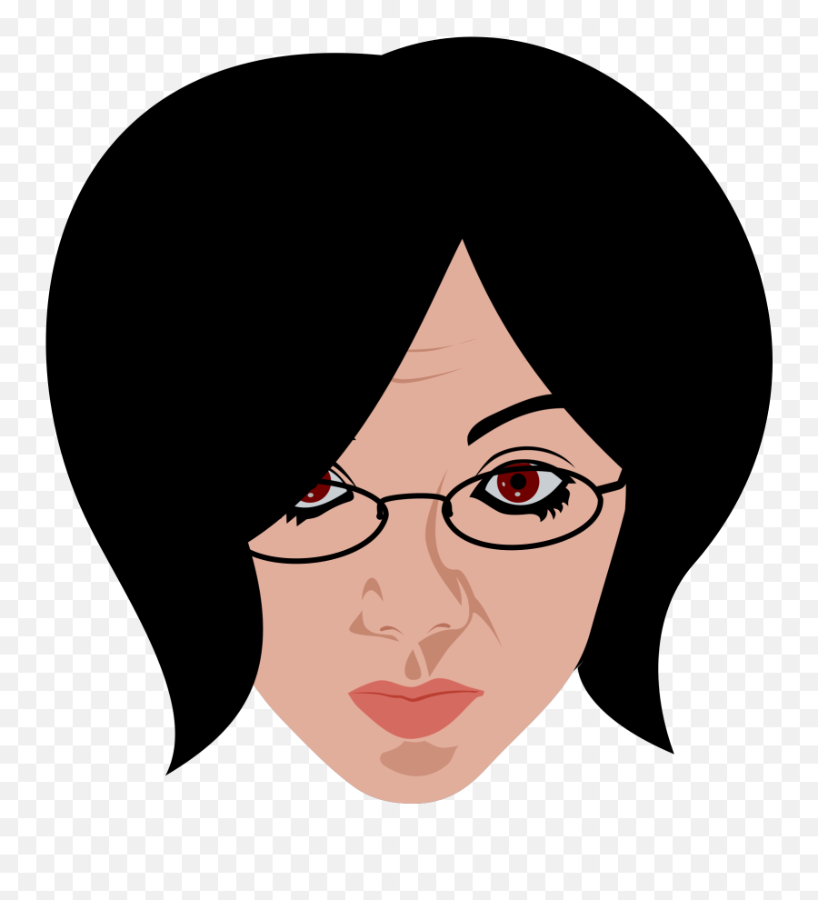 Brunette Teenager Png Svg Clip Art For - Woman Wearing Glasses Clip Art Emoji,Teenager Clipart