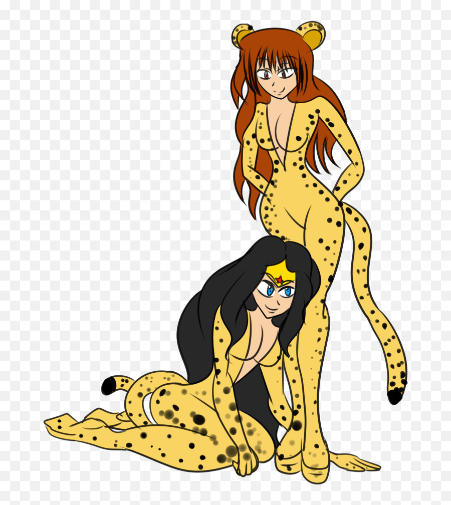 Cheetah Woman As A Graphic Illustration Free Image Download - For Women Emoji,Wonder Women Clipart
