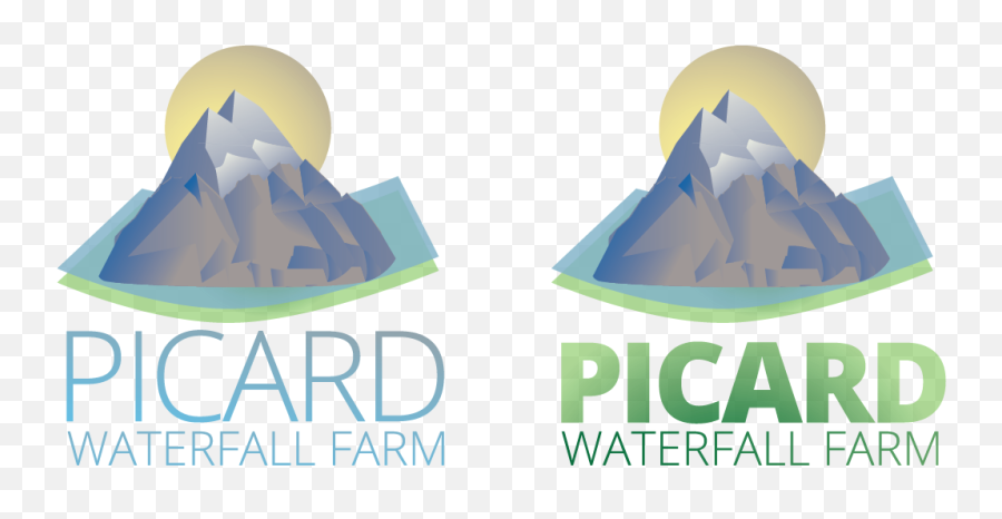 Logo Design For Picard Waterfall Farm - Pvc Card Emoji,Waterfall Logo