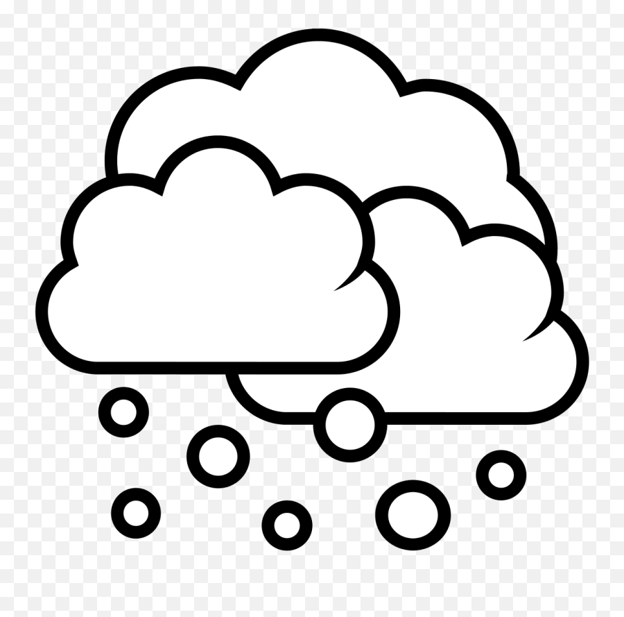 Snowy Weather Clipart - Clipart Black And White Lightning Emoji,Weather Clipart