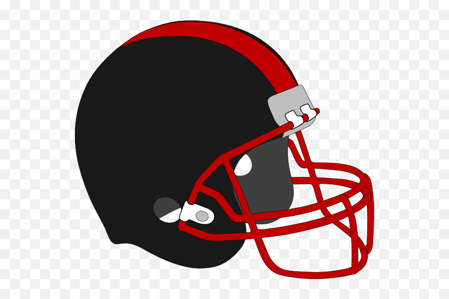 Football Helmet Red And Black Clip Art At Clkercom - Vector Football And Helmet Vector Emoji,Fire Helmet Clipart