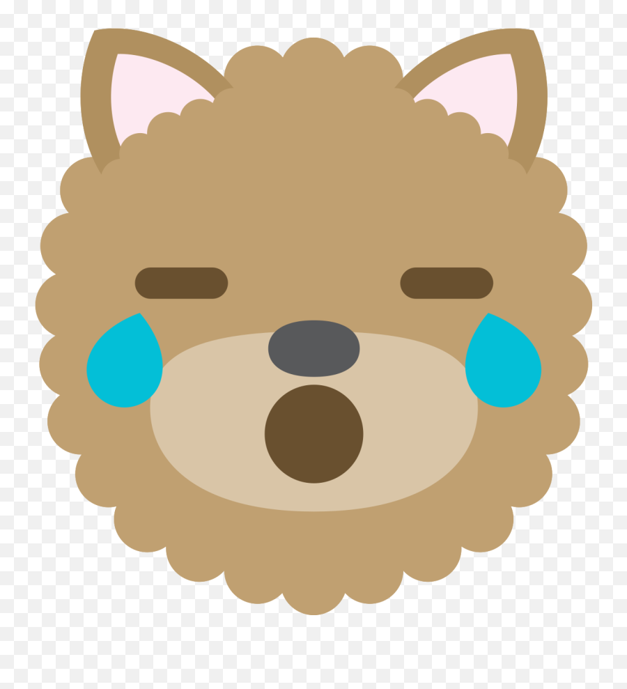 Free Emoji Dog Face Cry 1199920 Png With Transparent Background - Escalope Branco Fraco Png,Crying Png