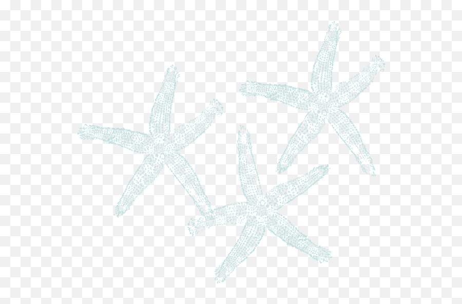 Three Waterfall Starfish Clip Art At - Decorative Emoji,Starfish Clipart Black And White