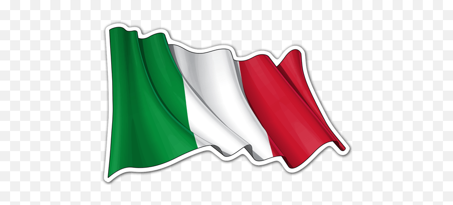 Sticker Italy Flag Waving Muraldecalcom Emoji,Italy Flag Png