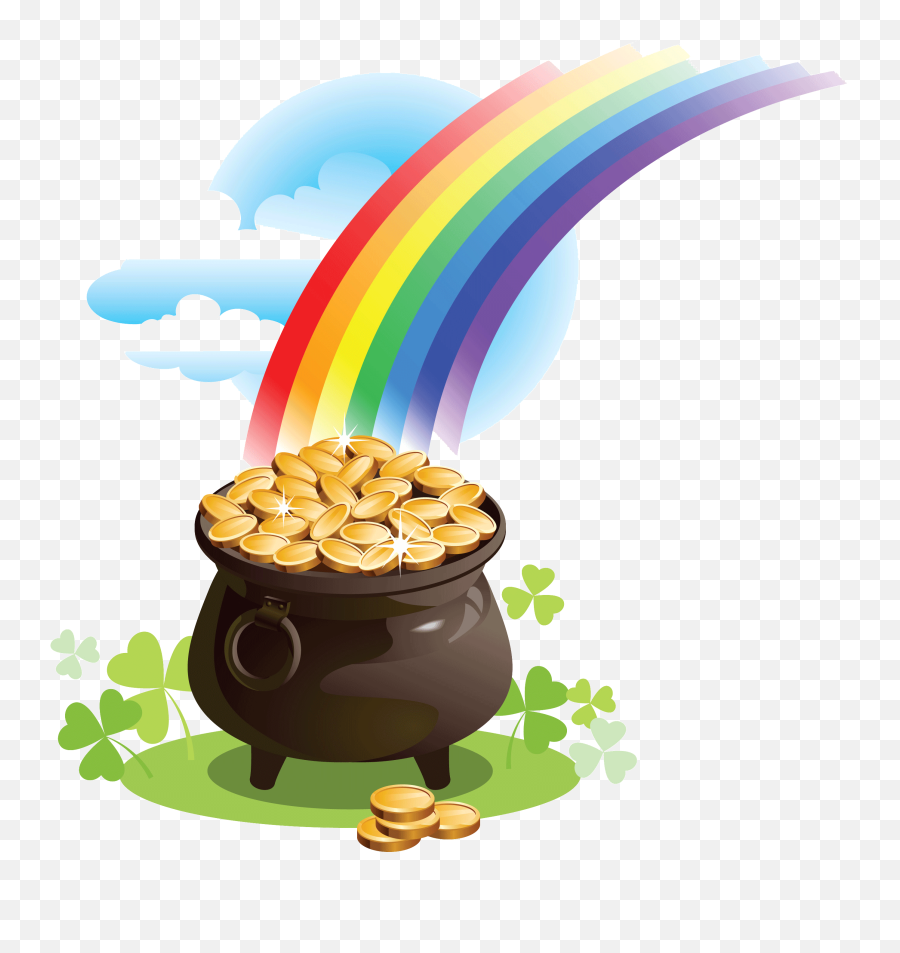 Download Clover March 17 Day Four - Rainbow Saint Patrick Day Emoji,4 Leaf Clover Clipart