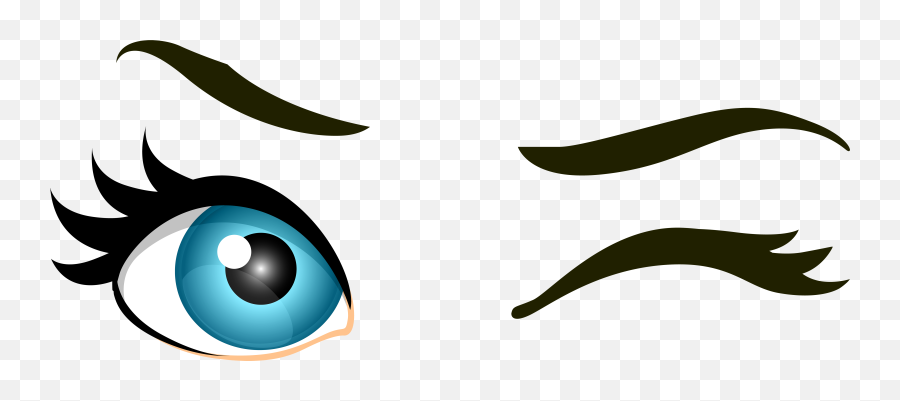 Download Blue Winking Eyes Png Clip Art - Dot Emoji,Eyes Clipart