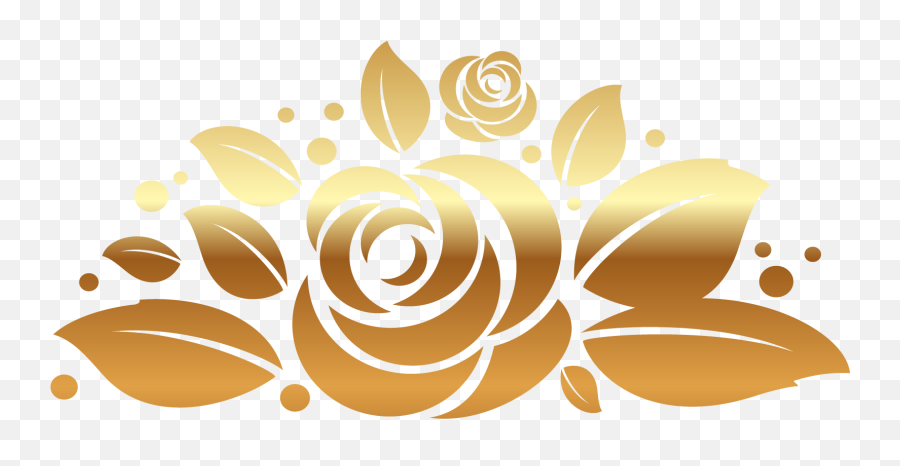 Clipart Design Gold Clipart Design - Gold Rose Png Emoji,Gold Clipart