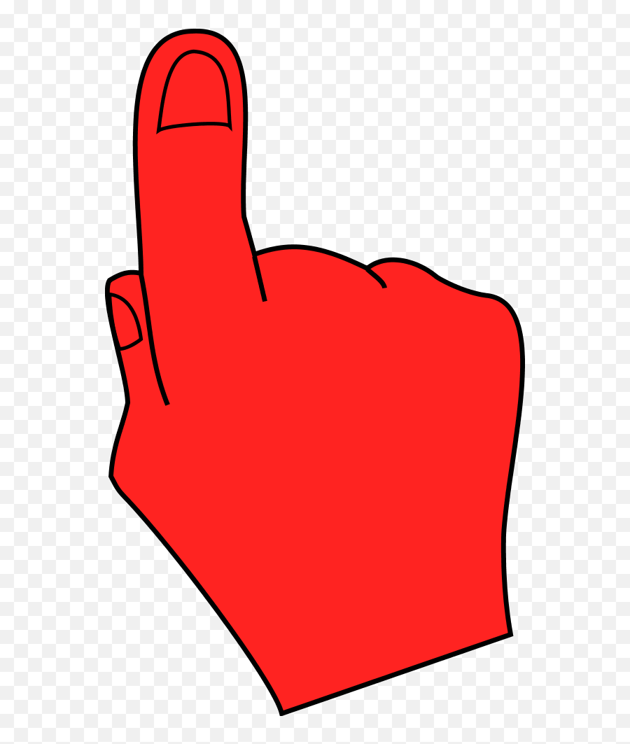 Clip Art Of Red Pointing Finger Free Image - Red Pointing Finger Clipart Emoji,Finger Clipart