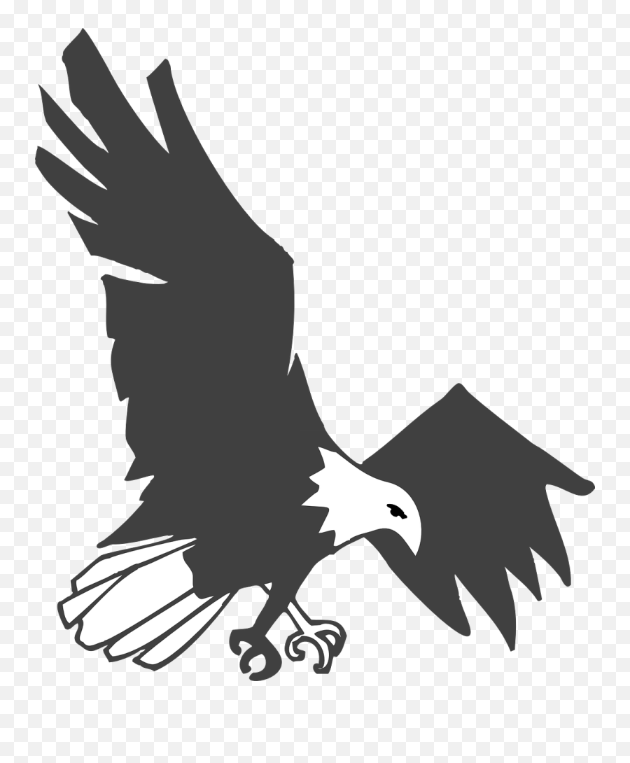 Eagle Black White Bird Flying Emoji,Eagle Clipart Black And White