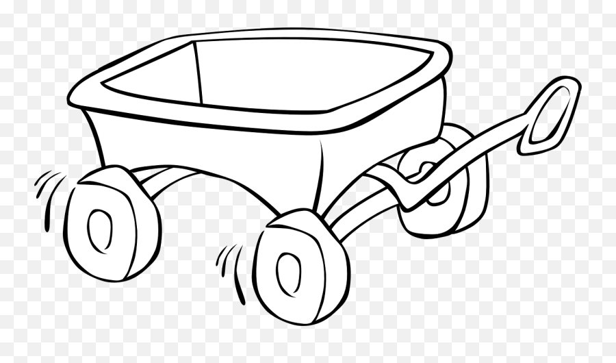 Wagon Outline Clip Art At Clker - Toys Carriage Illustrations Emoji,Wagon Clipart