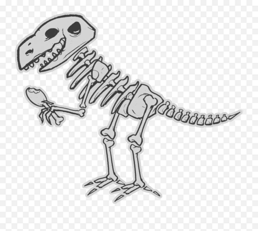 Download Vector Black And White Stock - Dinosaur Bones Clipart Emoji,Dinosaur Clipart Black And White