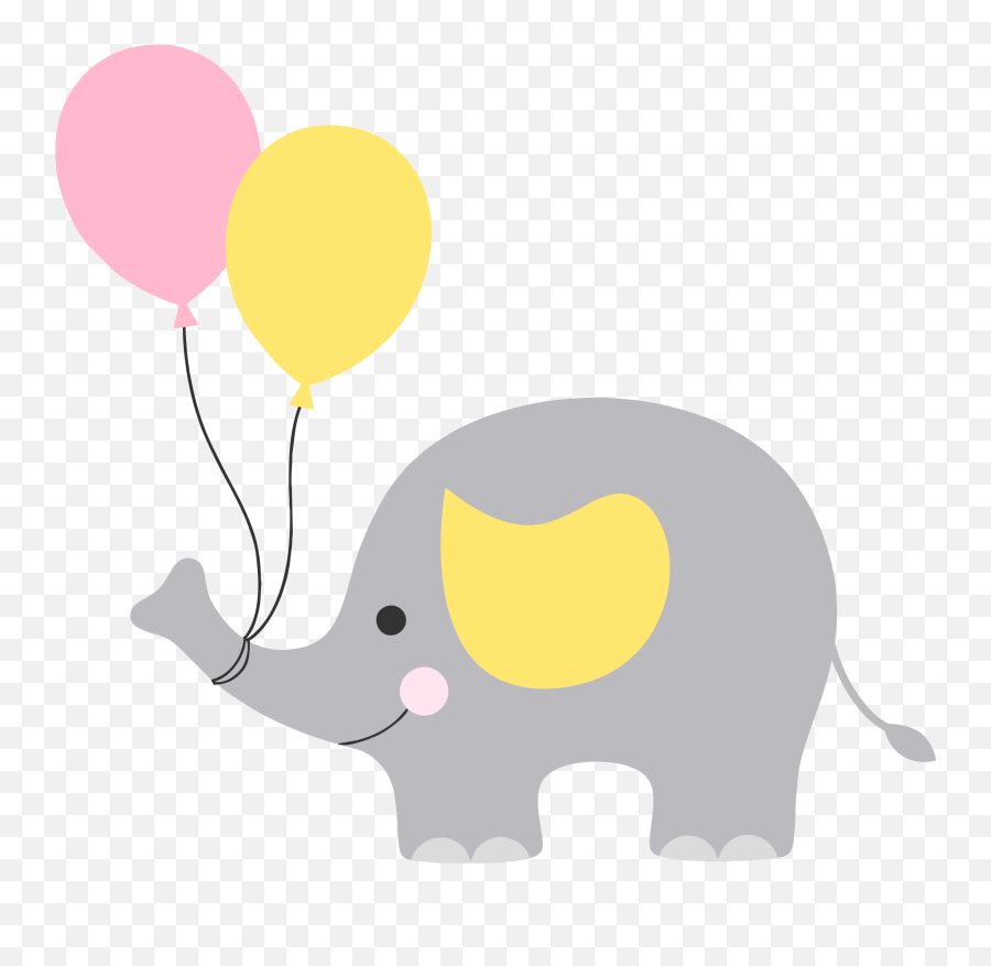 Baby Shower Elephant Clip Art - Baby Shower Baby Elephant Clipart Png Emoji,Baby Shower Clipart