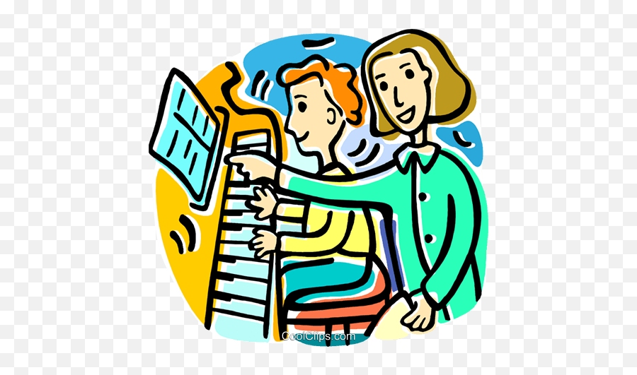 Music Teacher Clip Art Transparent Png - Have Piano Lesson Clipart Emoji,Piano Clipart