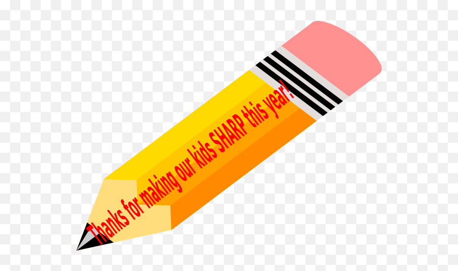 Pencil Teacher Appreciation Gift Tag - Horizontal Emoji,Gift Tag Clipart