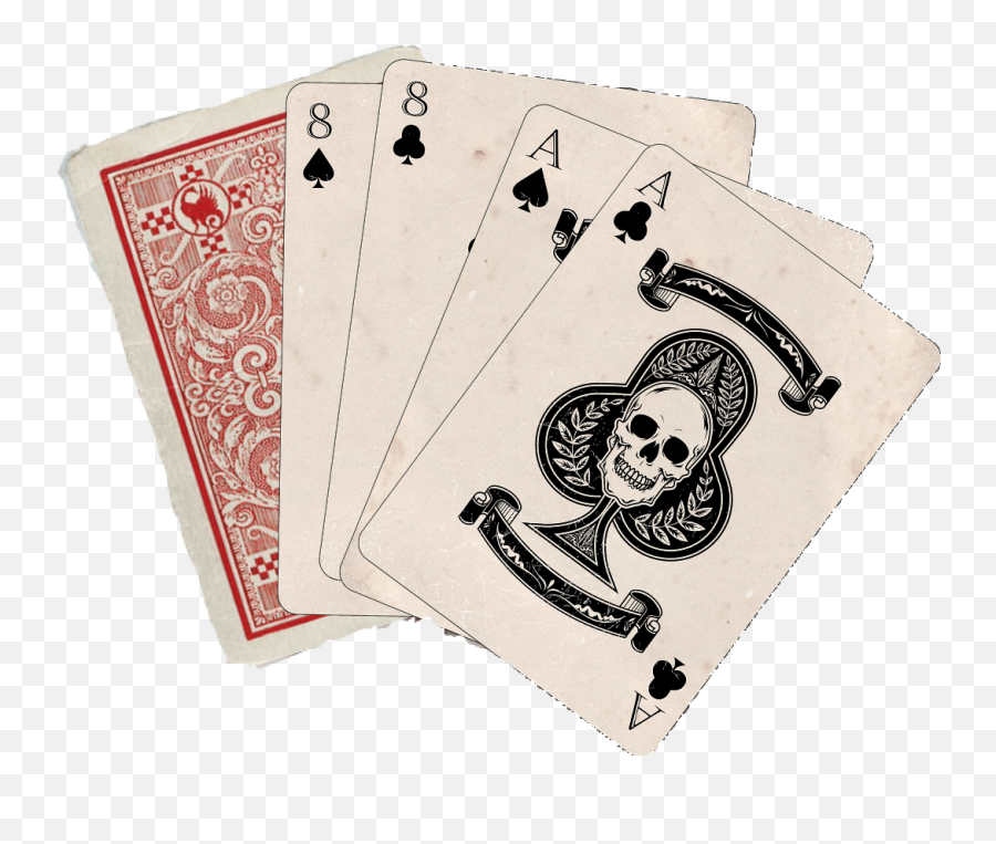 Download Hd Cards Deadmanshand - Ace Of Clubs Playing Card Dead Hand Transparent Emoji,Uno Cards Png