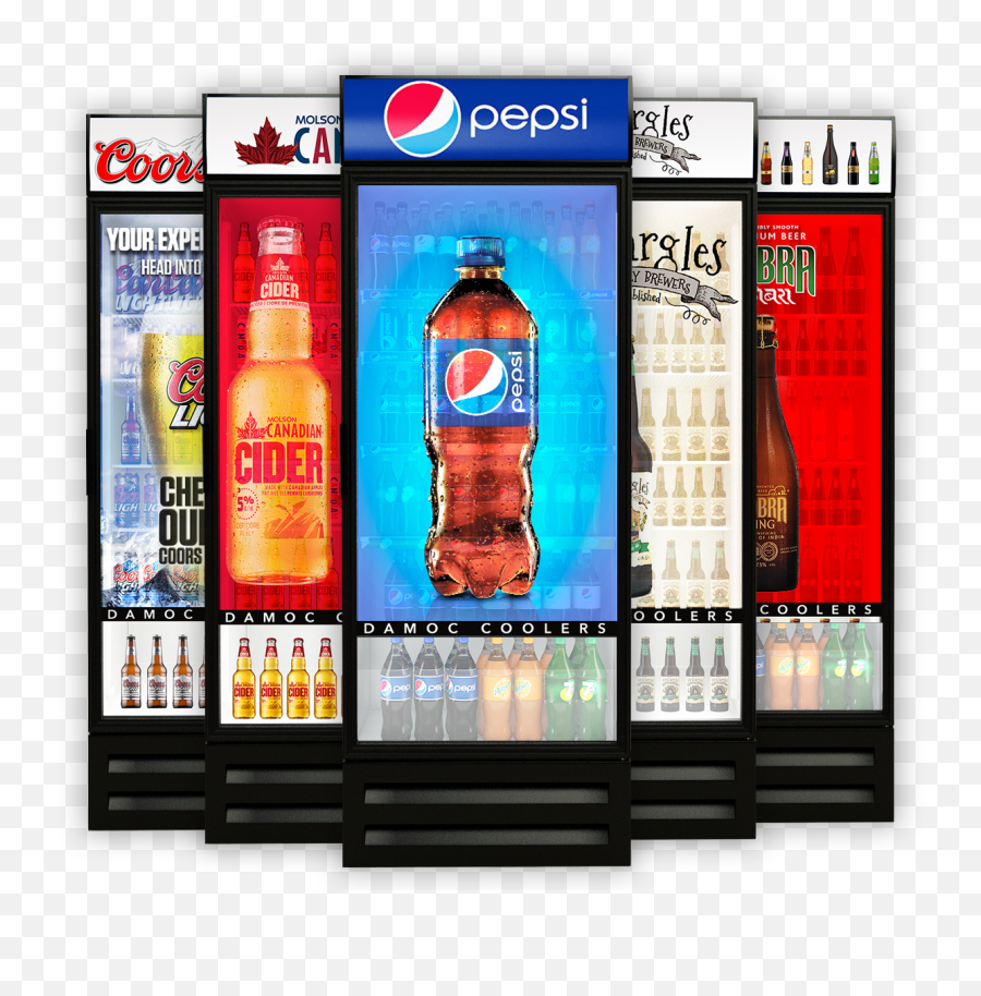 Damoc Coolers - Refrigerador Pepsi Max Emoji,Transparent Lcd