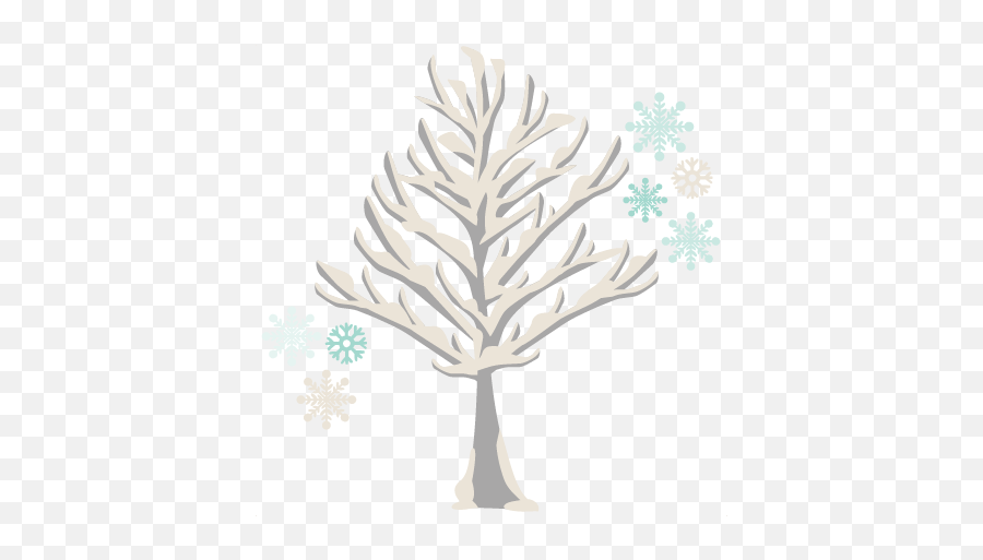 Winter Tree Svg Scrapbook Cut File Cute - Tree Emoji,Winter Tree Clipart