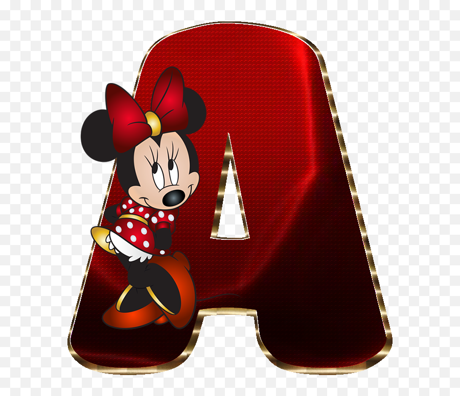 Alfabeto Decorativo Minnie Png - Minnie Mouse Background Design Red Emoji,Minnie Png