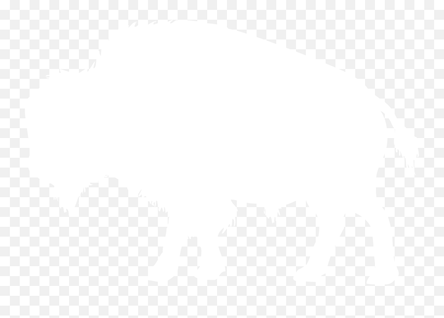 Download Hd Bison Png White Transparent - White Buffalo Silhouette Png Emoji,Bison Png