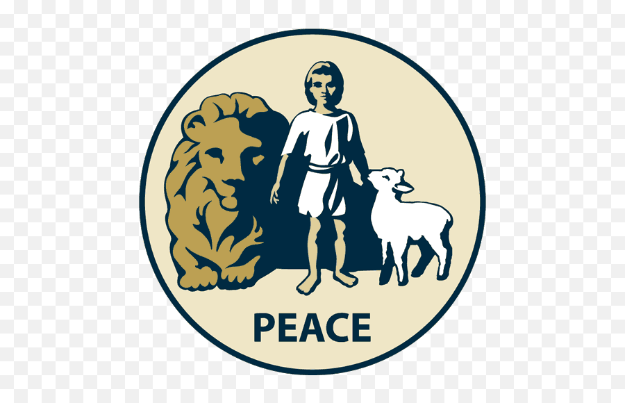 Logo Circle Boy Lion Lamb U2013 Libertyville Community Of Christ - Community Of Christ Peace Symbol Emoji,Lamb Logo