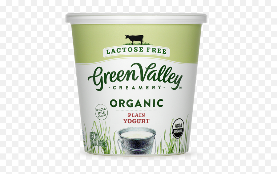 Organic Whole Milk Yogurt Green Valley Organics - Green Valley Lactose Free Yogurt Emoji,Milk Transparent