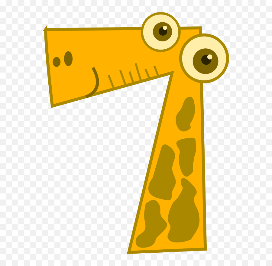 Animal Number Seven Clip Art At Clker - Animal Number 7 Clipart Emoji,7 Clipart