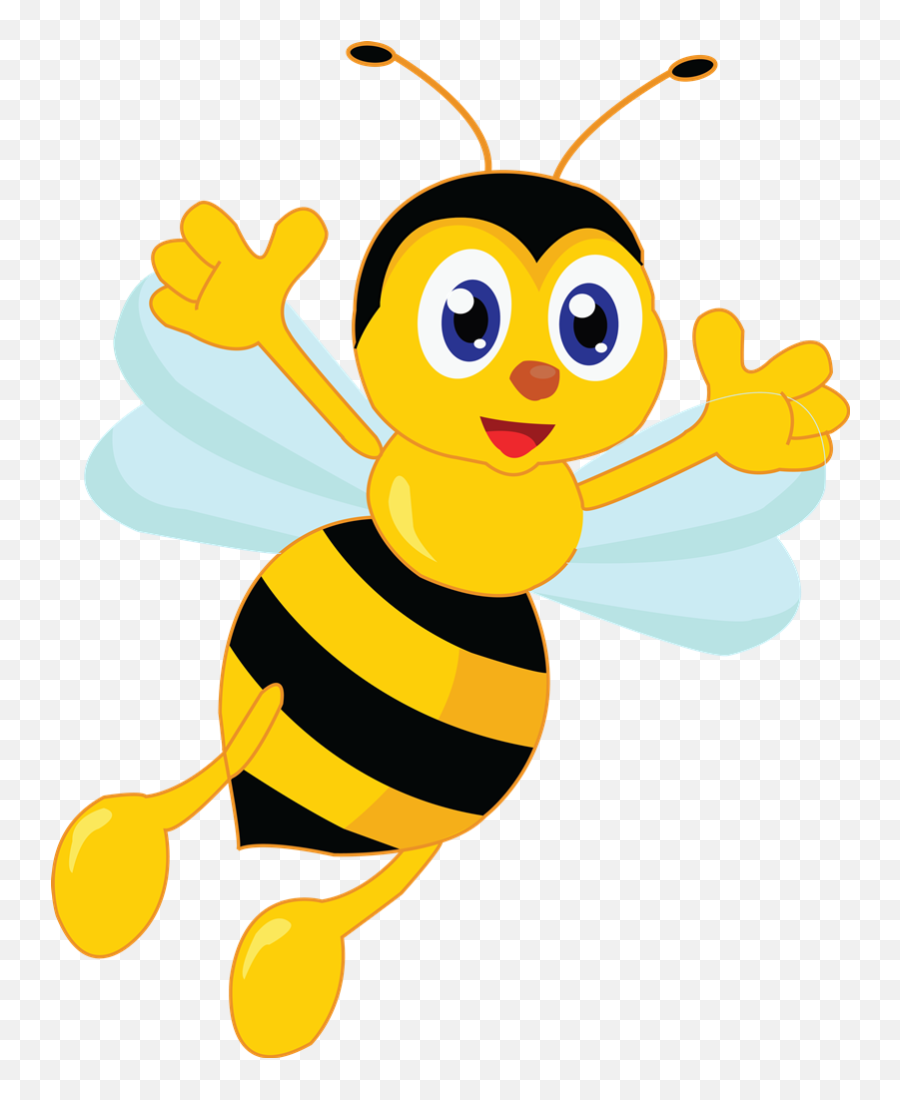 Library Of Bee With Flower Graphic - Cartoon Bee Clipart Emoji,Bee Clipart