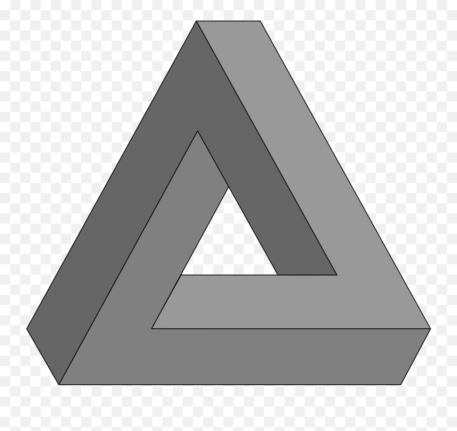 3 D Triangle Illusion Clipart - Optical Illusion Triangle Png Emoji,3 D Clipart