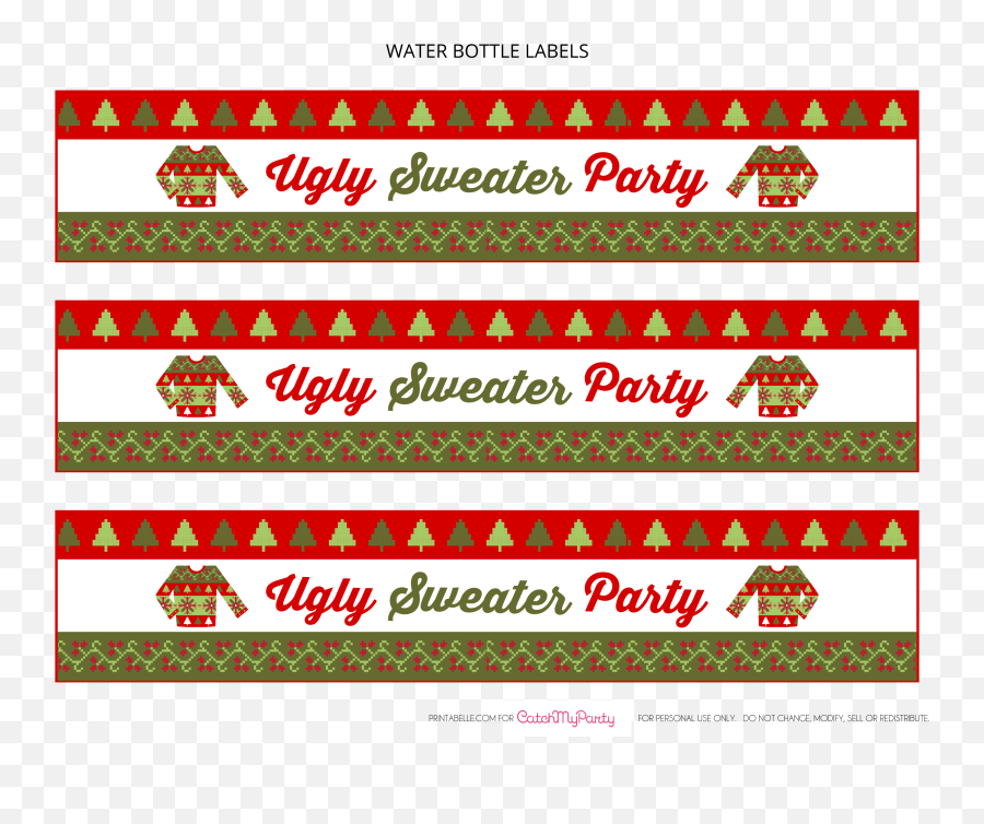 Free Ugly Sweater Party Printables - Printable Ugly Sweater Party Emoji,Christmas Sweater Clipart