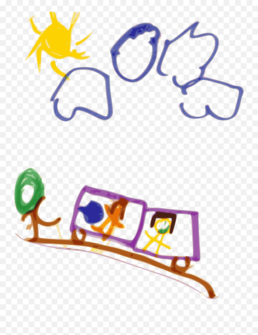 Drawing Train Child - Kindergarten Transparent Cartoon Emoji,Trains Clipart