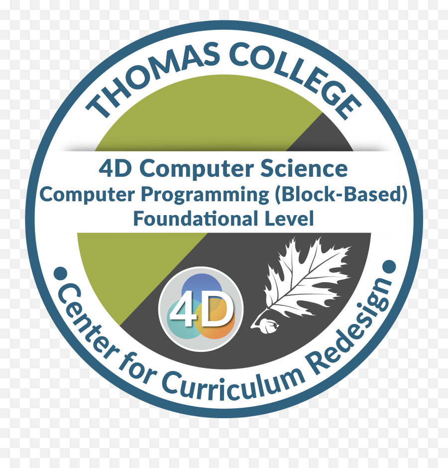 4d Computer Science Computer Programming Block - Based Credly Emoji,Computer Science Logo