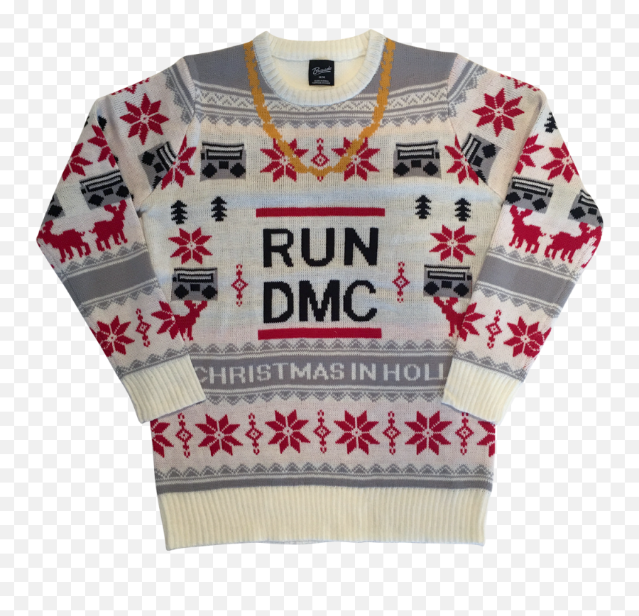 Run Dmc Christmas In Hollis Knit - Long Sleeve Emoji,Run Dmc Logo