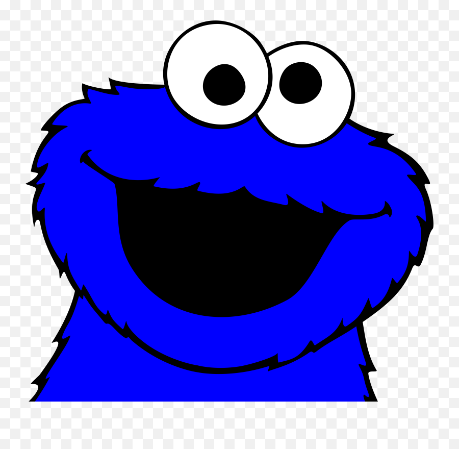 Cookie Monster Head Png Transparent Png - Cookie Monster Face Png Emoji,Elmo Clipart