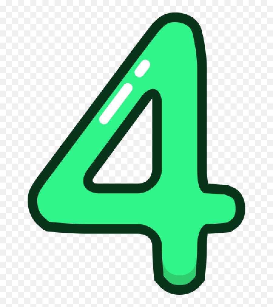 Number Four Clipart Clipart Source - Number Four Png Emoji,4 Clipart