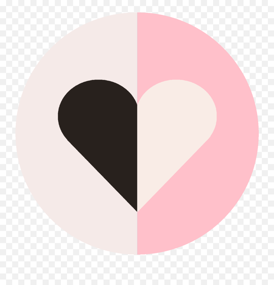 Whiteblackpink - Heart Clipart Full Size Clipart Love Black And Pink Heart Emoji,Heart Clipart Black And White