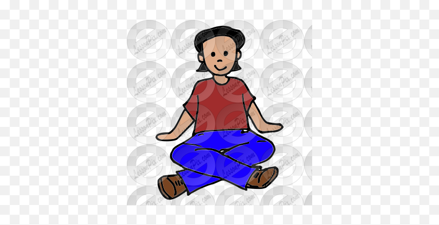 Sitting Picture For Classroom Therapy Use - Great Sitting Sitting Emoji,Sitting Clipart