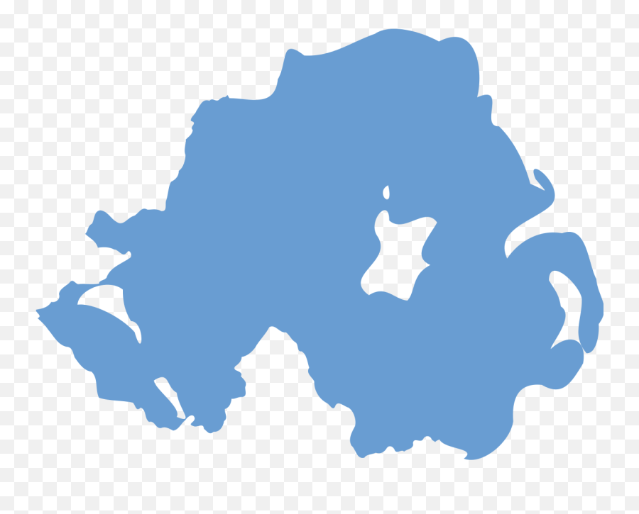 Northern Ireland Outline In Blue - Ireland Flag Map Png Emoji,Ireland Png
