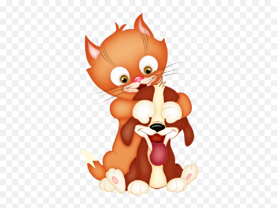 Cat And Dog Clipart - Dogs And Cat Cartoon Png Download Cat Emoji,Free Dogs Clipart